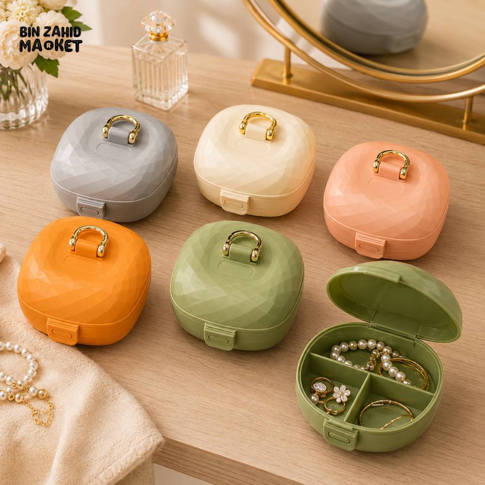 MINI JEWELRY STORAGE BOX | PORTABLE TRAVEL JEWELRY CASE