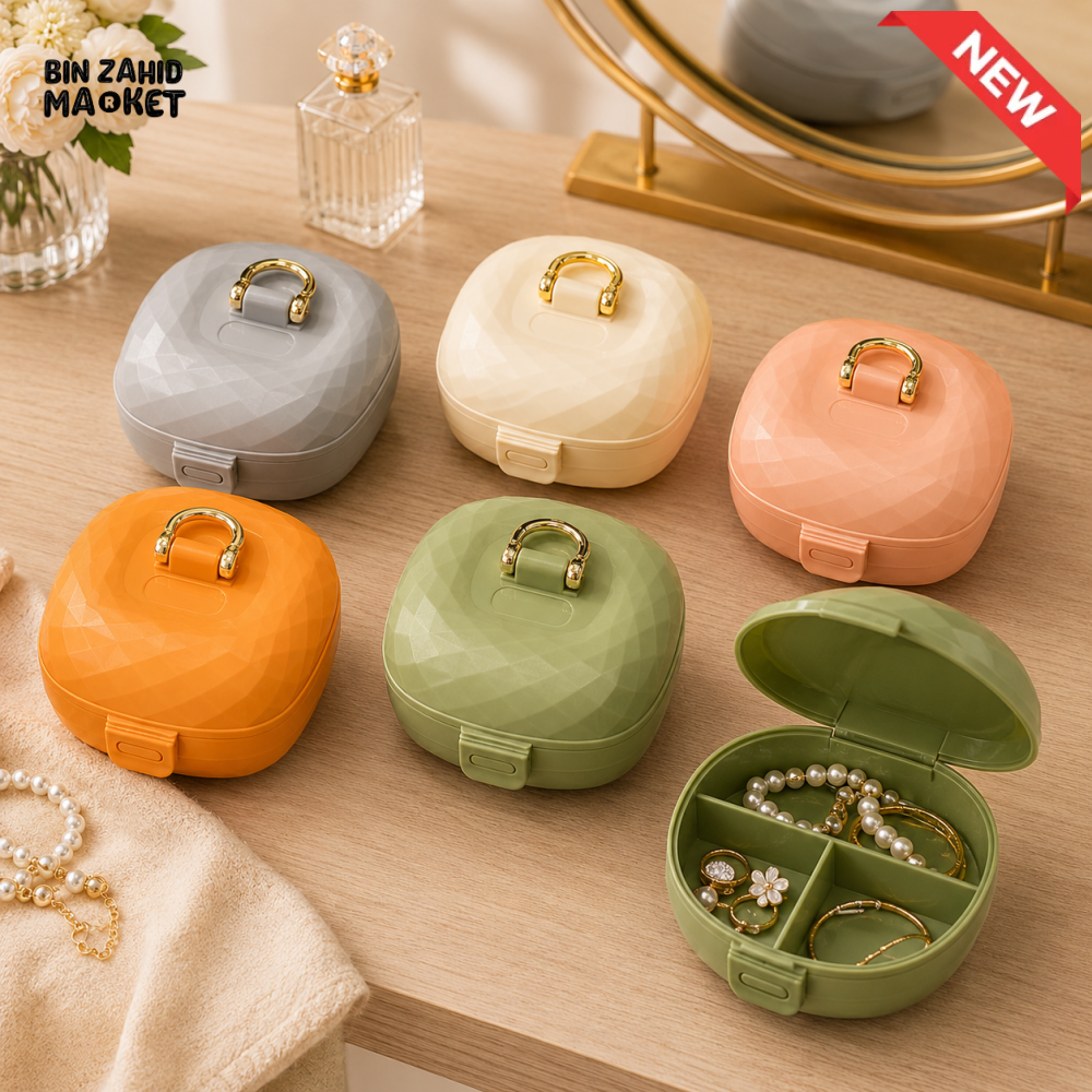 MINI JEWELRY STORAGE BOX | PORTABLE TRAVEL JEWELRY CASE