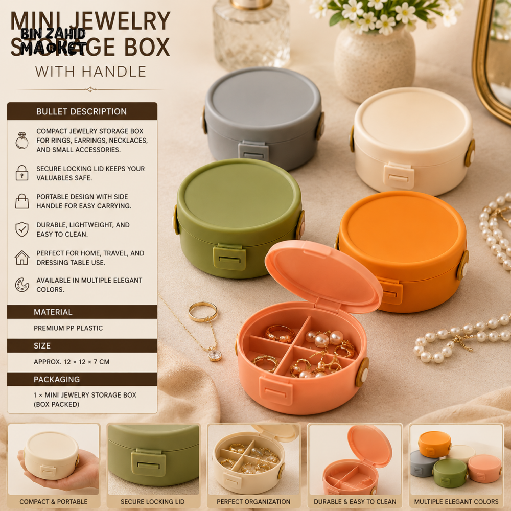 MINI JEWELRY STORAGE BOX WITH HANDLE