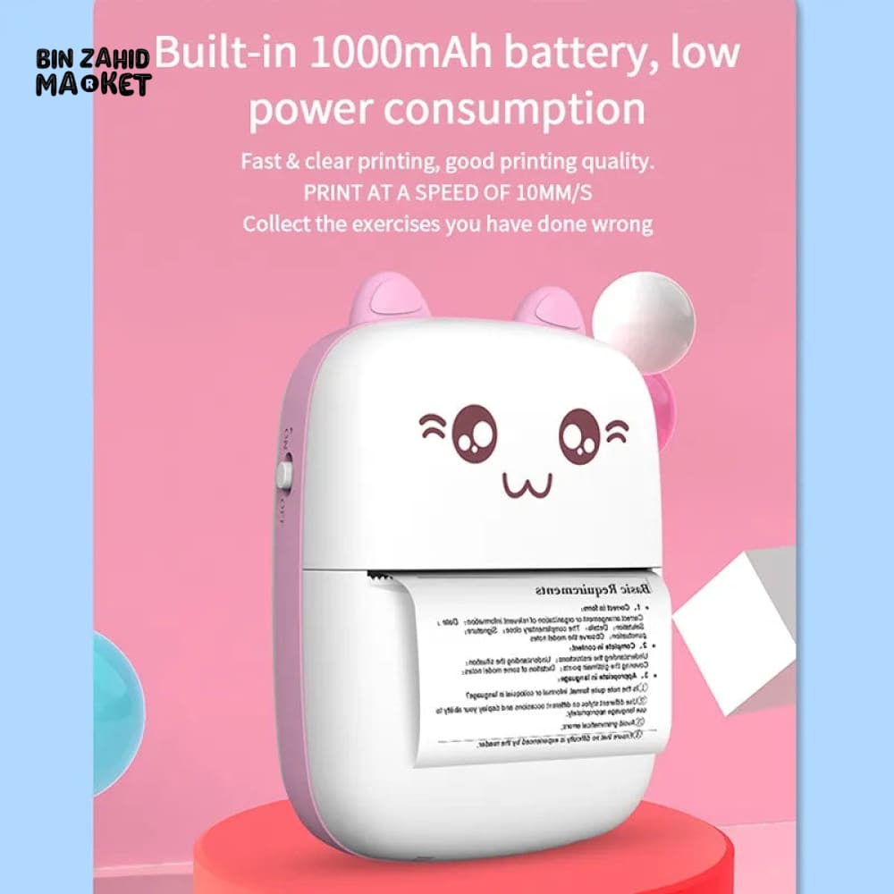 MINI KITTY USB RECHARGEABLE INKLESS PRINTER