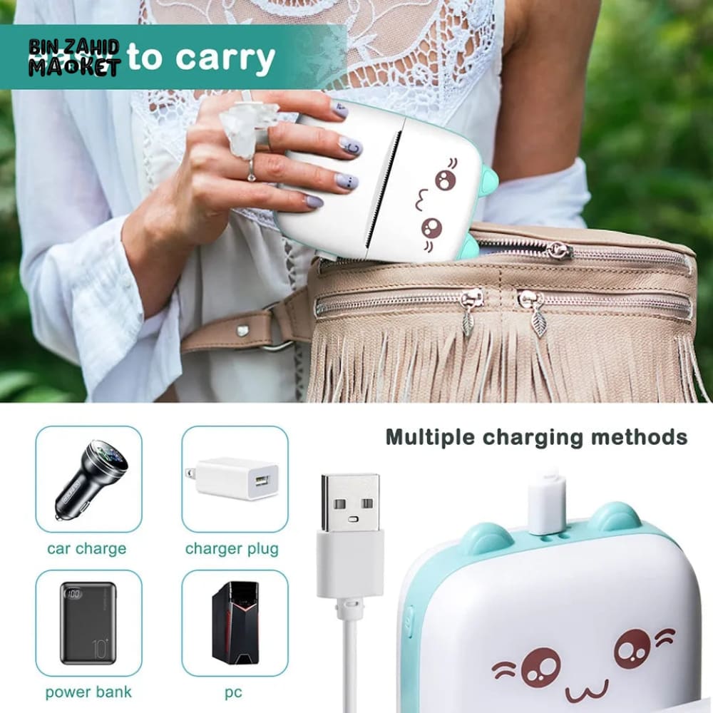 MINI KITTY USB RECHARGEABLE INKLESS PRINTER