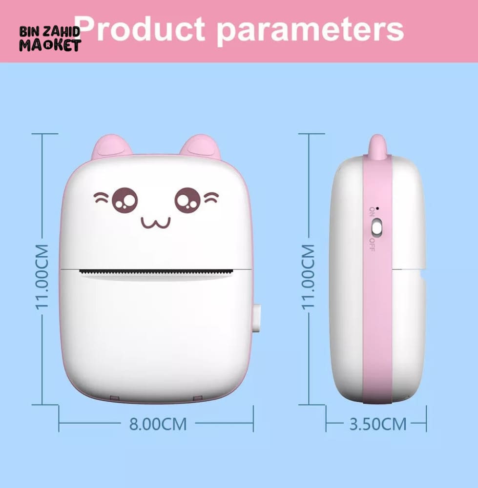 MINI KITTY USB RECHARGEABLE INKLESS PRINTER