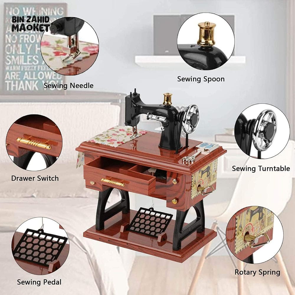 MINI MUSICAL TREADLE SEWING MACHINE