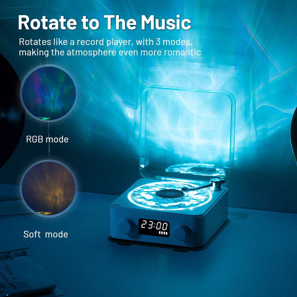 MINI RETRO WHITE NOISE BLUETOOTH SPEAKER – PORTABLE VINTAGE SLEEP AID WITH SUBWOOFER & RGB LIGHT, SUPPORTS TF CARD
