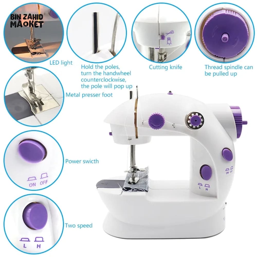 MINI SEWING MACHINE WITH 2 LEVELS SPEEDS