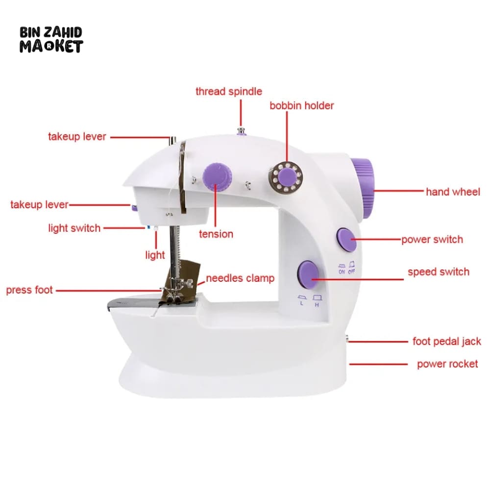 MINI SEWING MACHINE WITH 2 LEVELS SPEEDS