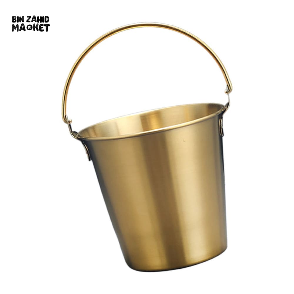 MINI STAINLESS STEEL ICE BUCKET – DRINKS FRIES & SNACK SERVING HOLDER