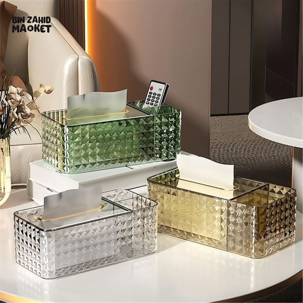 MODERN ACRYLIC DESKTOP TISSUE BOX