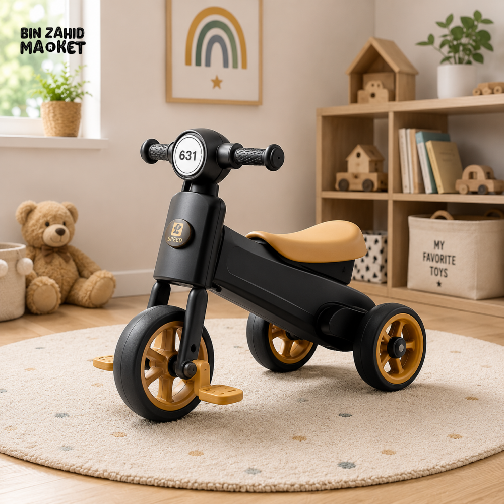 MODERN BABY BALANCE TRICYCLE - BLACK