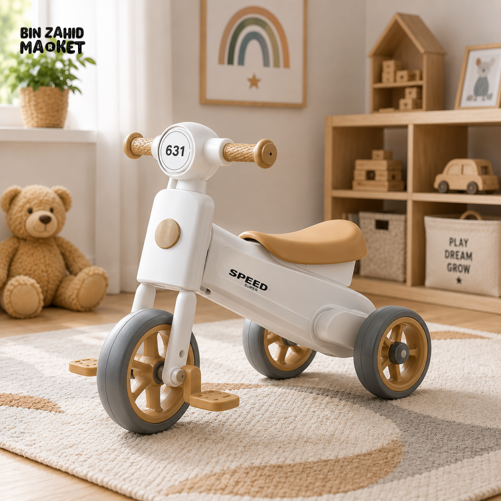 MODERN BABY BALANCE TRICYCLE - WHITE