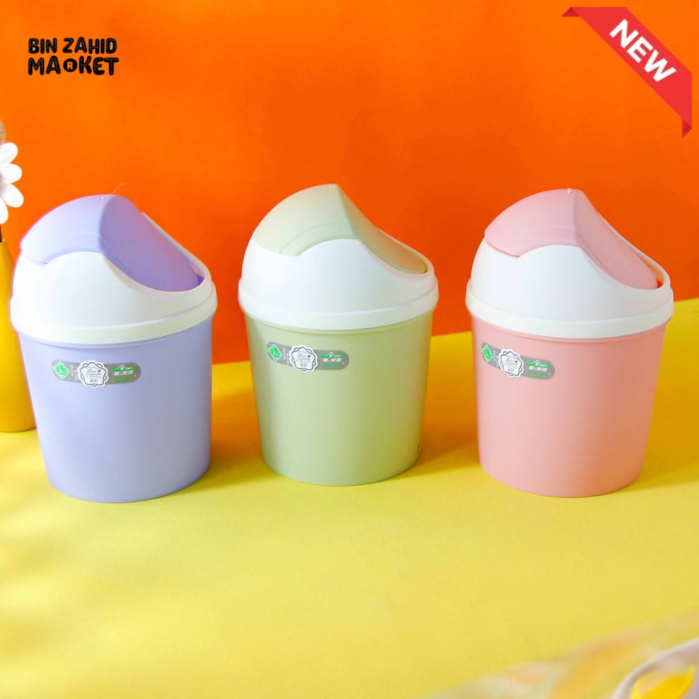 MODERN FLIP-TOP DESKTOP DUSTBIN – COMPACT OFFICE & STUDY TABLE TRASH CAN