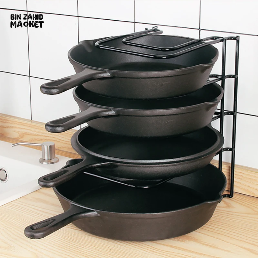 MODERN MULTI-FUNCTIONAL KITCHEN MULTILAYER POT COVER STORAGE RACK