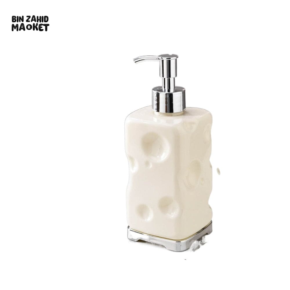 MODERN REUSABLE BATHROOM SOAP DISPENSER – CLEAR REFILLABLE HAND PUMP BOTTLE FOR HOME USE - WHITE