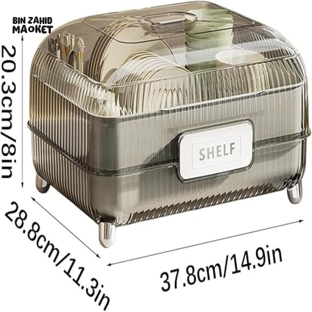 MODERN TRANSPARENT KITCHEN DISHES BOX