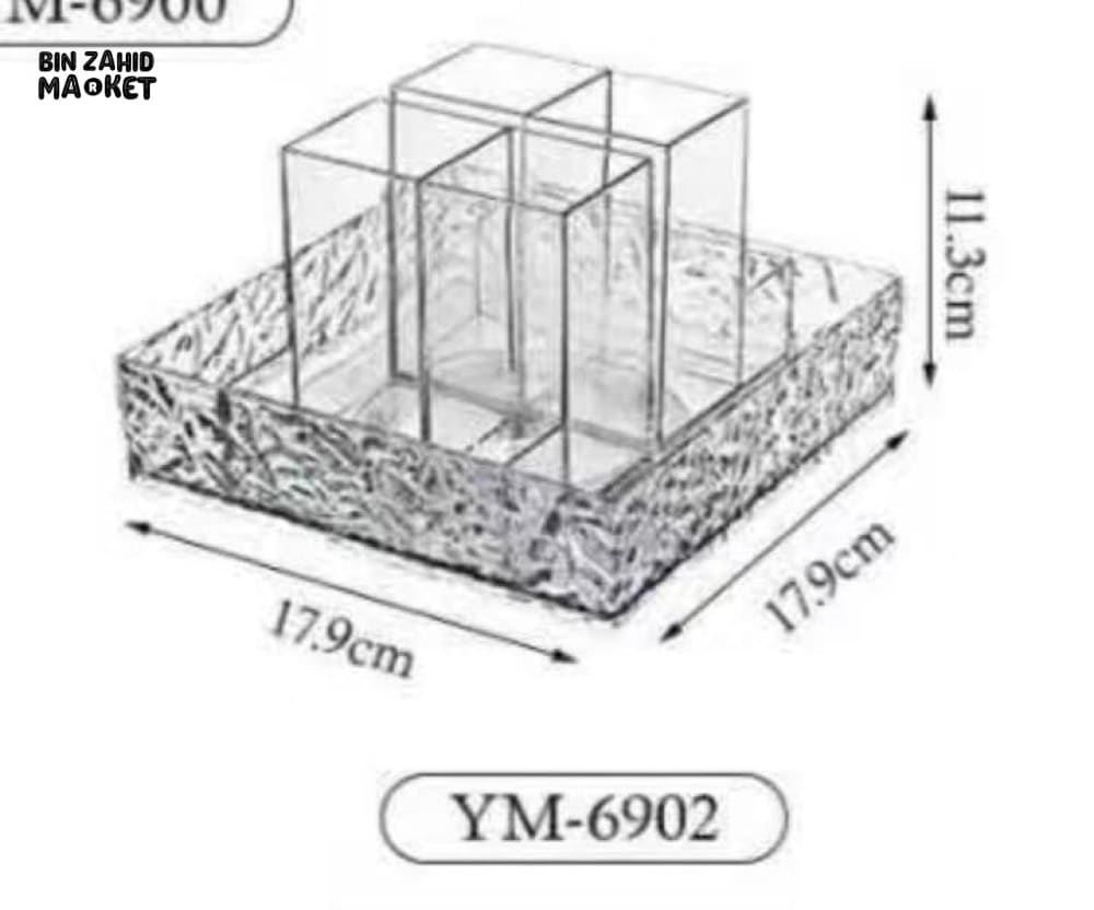 MODERN VANITY ORGANIZER – TRANSPARENT ACRYLIC STORAGE FOR MAKEUP & TOOLS