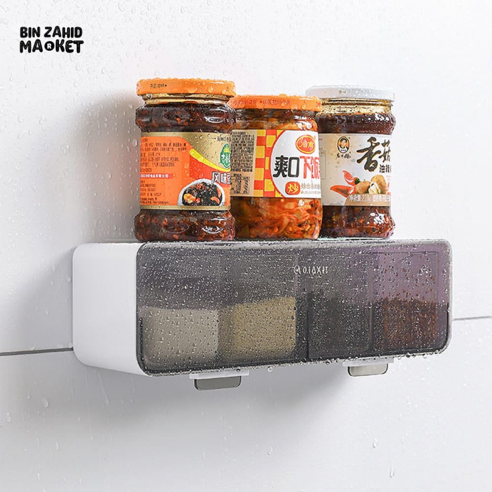 MODERN WALL SPICE SHELF – CONDIMENT BOX STORAGE TOOL