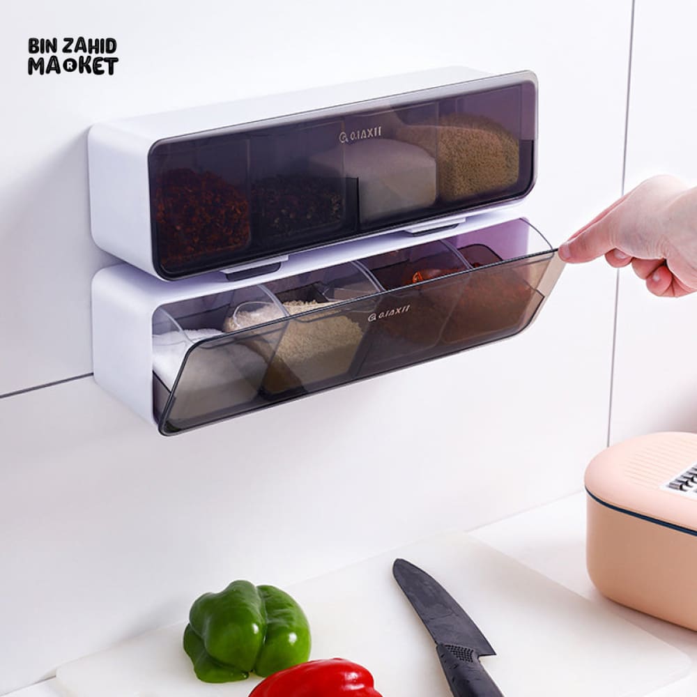 MODERN WALL SPICE SHELF – CONDIMENT BOX STORAGE TOOL