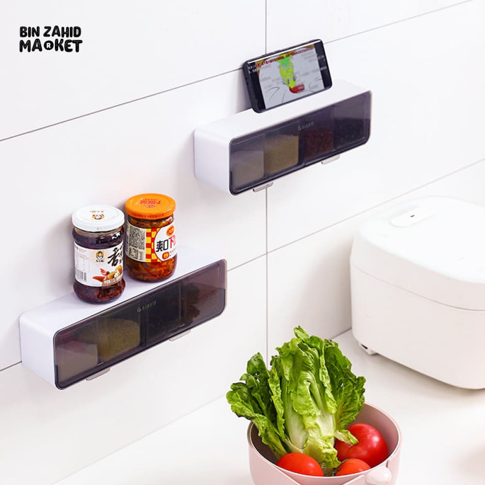 MODERN WALL SPICE SHELF – CONDIMENT BOX STORAGE TOOL