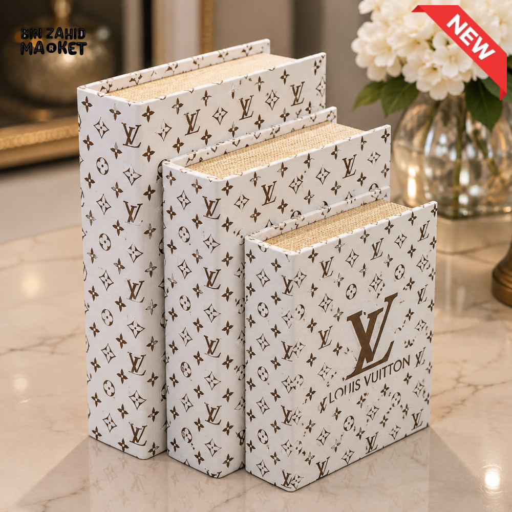 MONOGRAM BOOK STYLE DECORATIVE STORAGE BOX SET