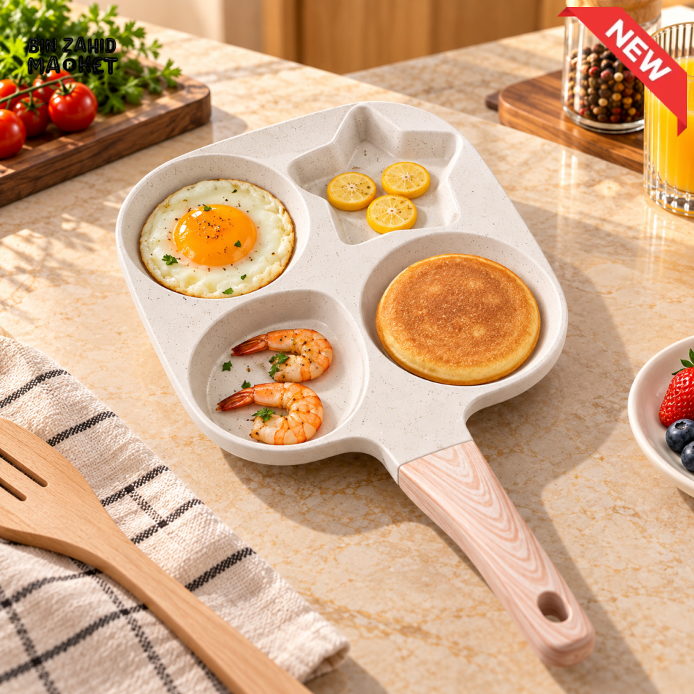 MULTI-COMPARTMENT BREAKFAST FRYING PAN WITH HANDLE - Frying Pans