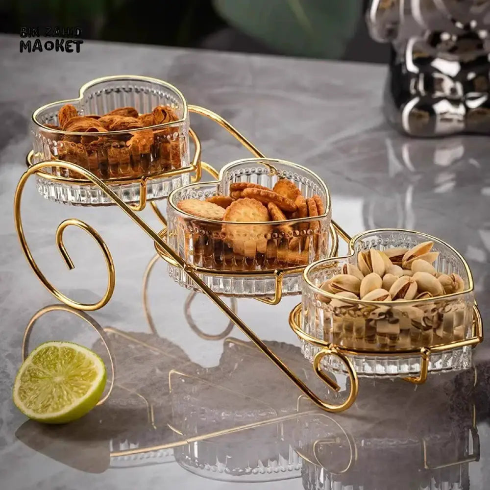 MULTI-COMPARTMENT FRUIT SNACK TRAY – DRY FRUIT & CANDY STORAGE BOX FOR LIVING ROOM