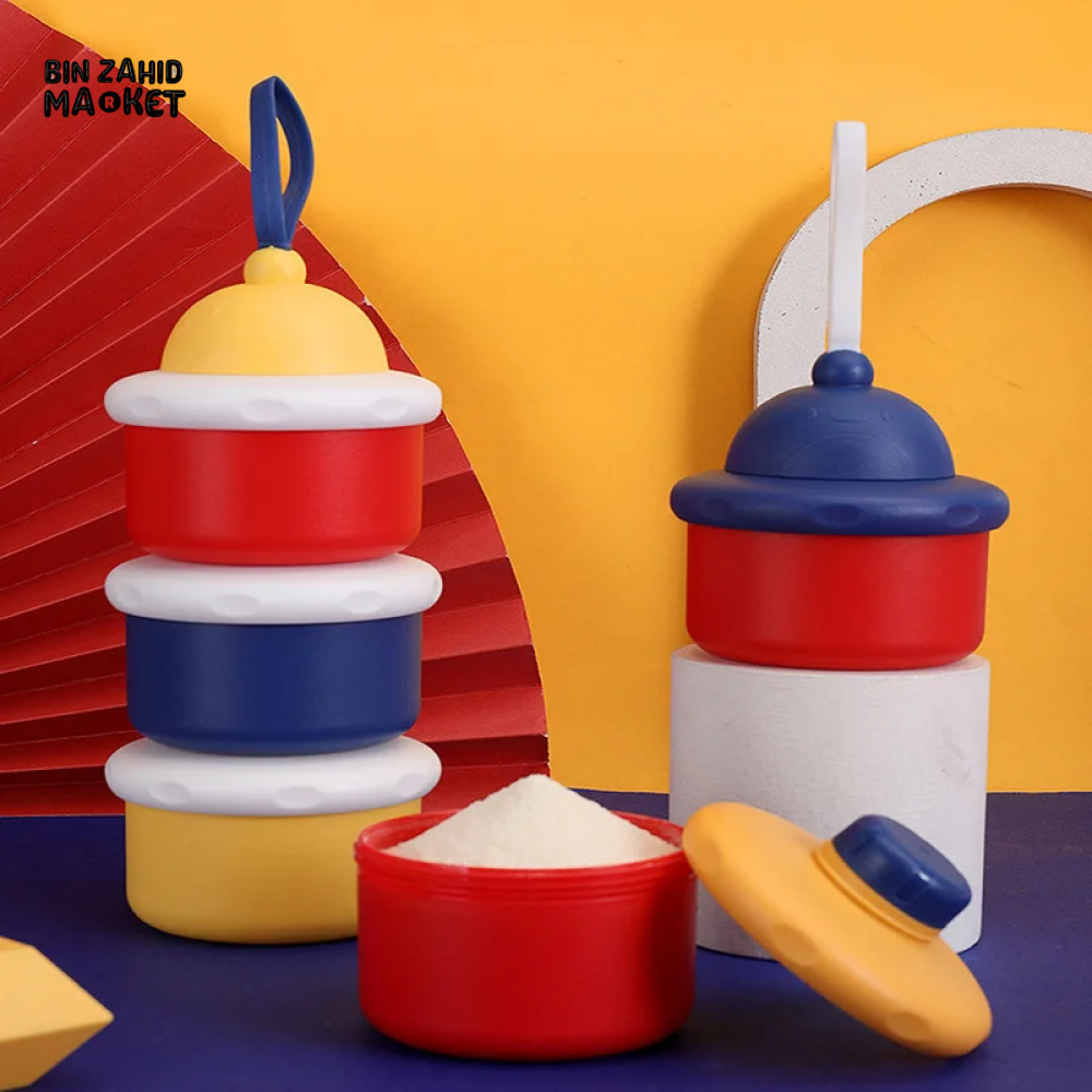 MULTI-LAYER BABY MILK POWDER BOX PORTABLE FOOD PORTIONING & MOISTURE-PROOF STORAGE