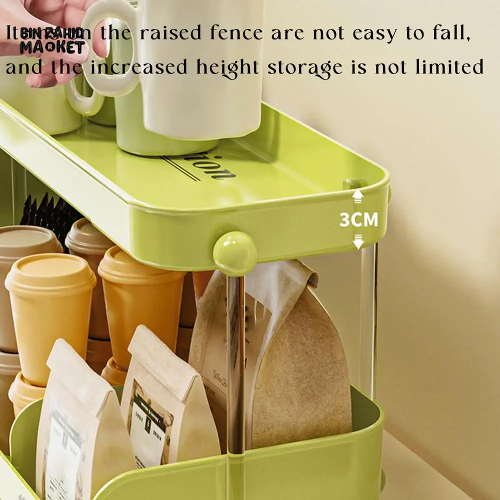 MULTI-LAYER TEA & MUG STORAGE RACK COUNTERTOP ORGANIZER & SPACE-SAVING TEA BAG HOLDER FOR KITCHEN OFFICE & COFFEE BAR