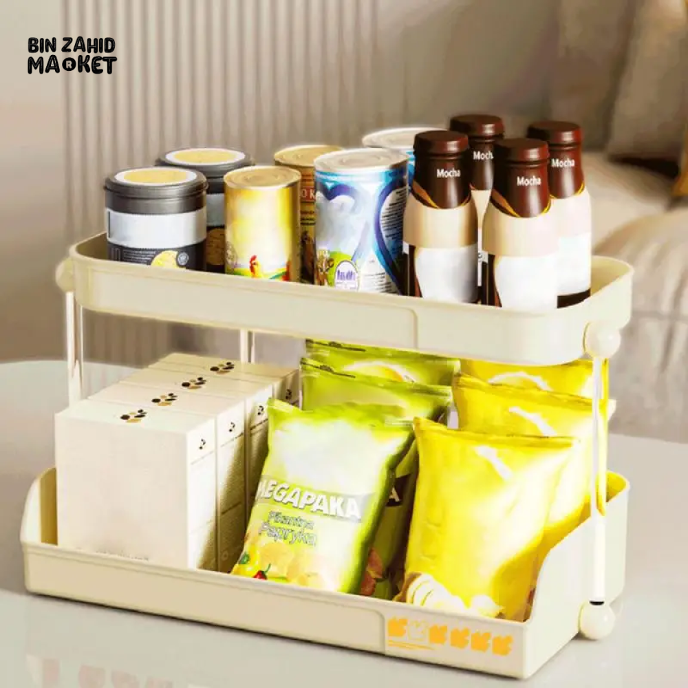 MULTI-LAYER TEA & MUG STORAGE RACK COUNTERTOP ORGANIZER & SPACE-SAVING TEA BAG HOLDER FOR KITCHEN OFFICE & COFFEE BAR