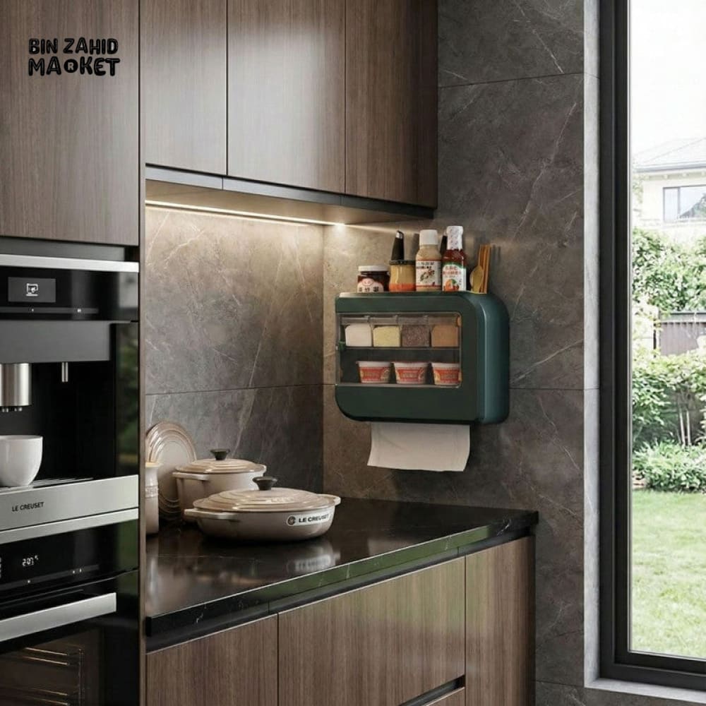 MULTI-PURPOSE WALL MOUNTED SPICE & SEASONING STORAGE RACK