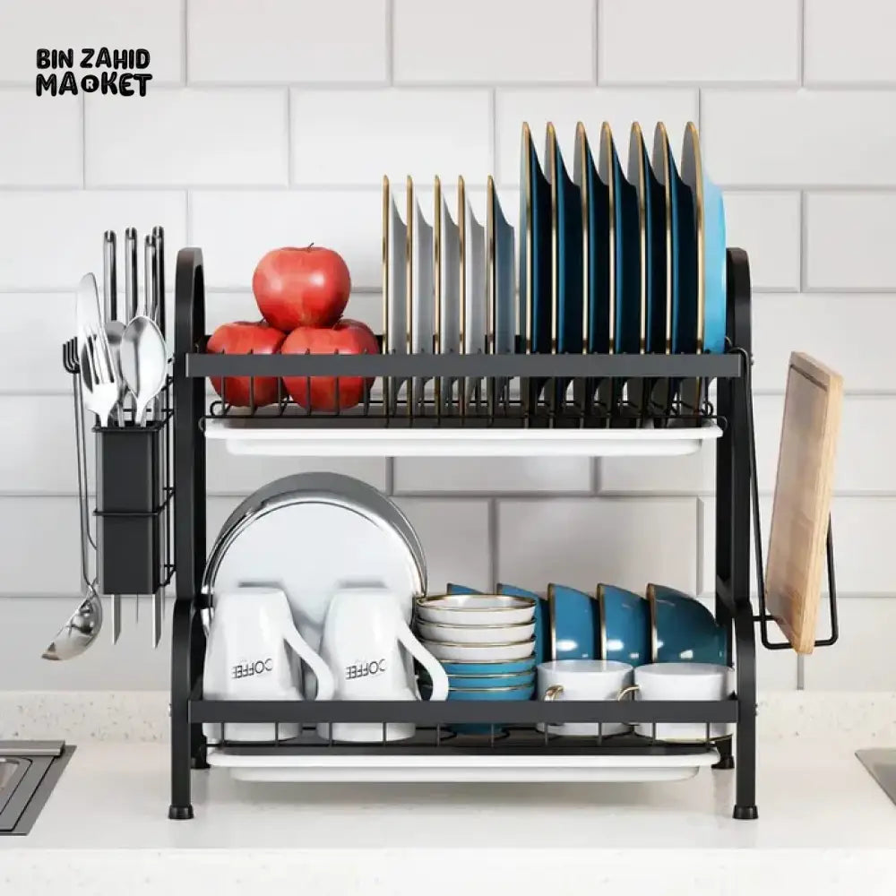 MULTI TIERS KITCHEN DISH ORGANIZER RACKS 2 Tiers