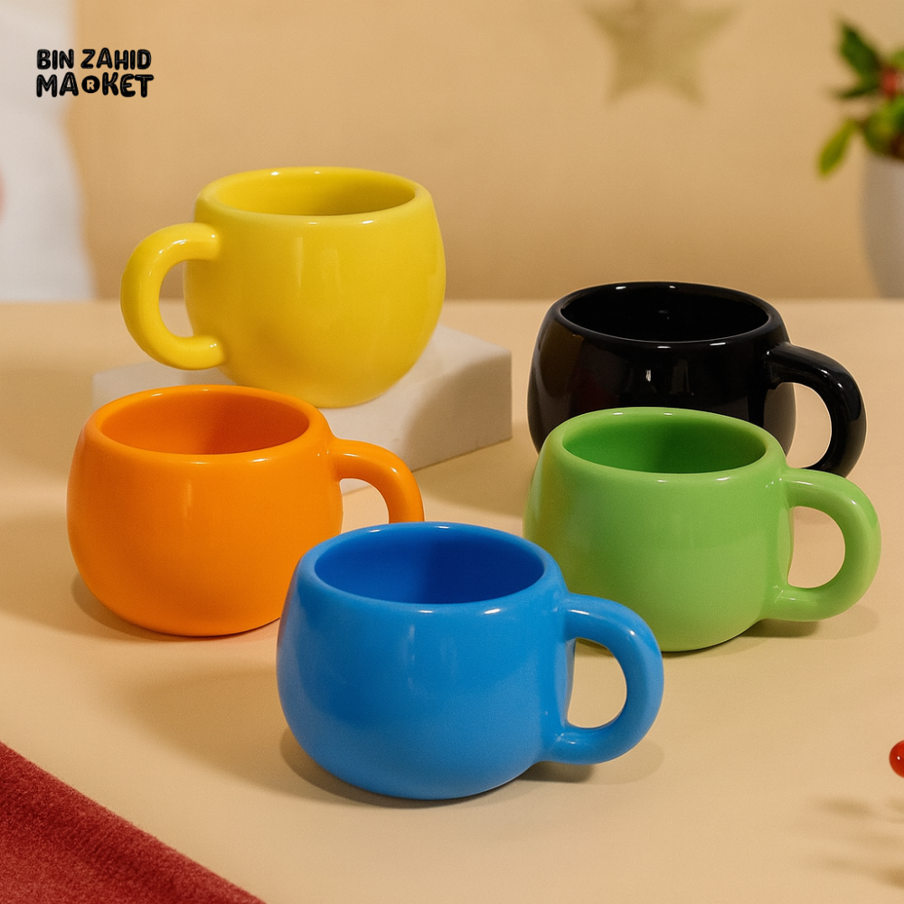 MULTICOLOR ROUND SHAPE MUG 150ML