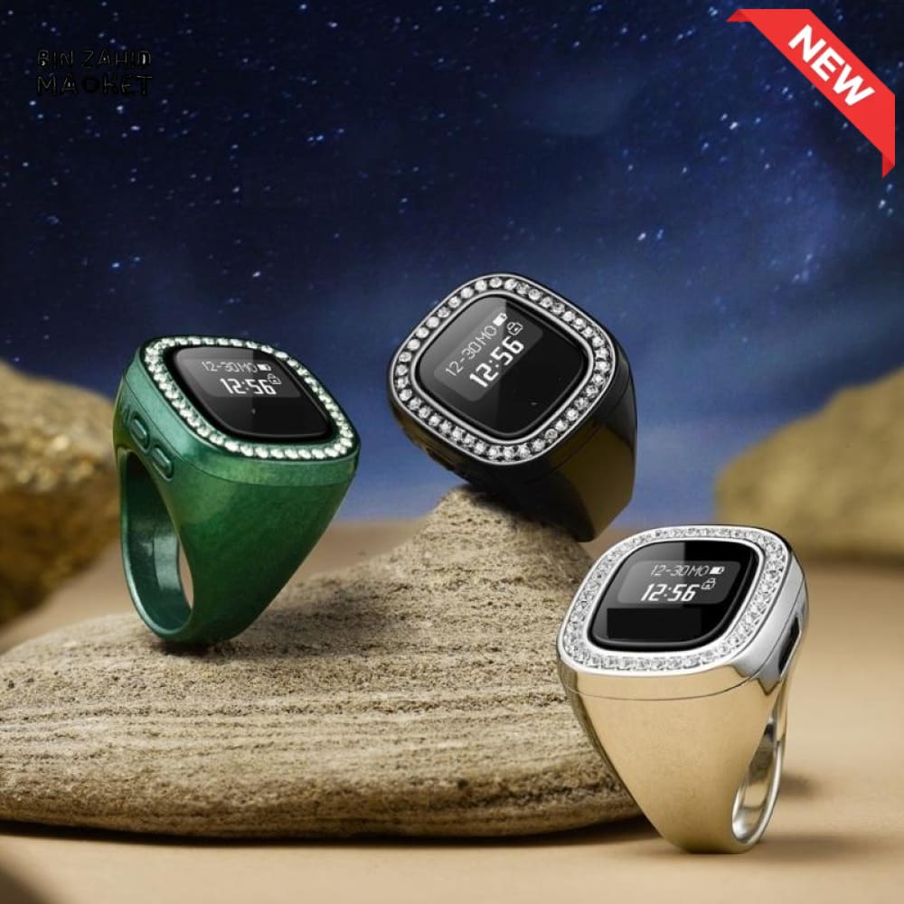 MULTIFUNCTIONAL DIAMOND DIGITAL COUNTER RING – SMART REMINDER TASBEEH PRAYER RING