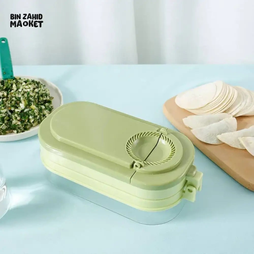 MULTIFUNCTIONAL DUMPLING MAKER MANUAL DOUGH PRESS MOLD PLASTIC STORAGE BOX FOR DUMPLINGS