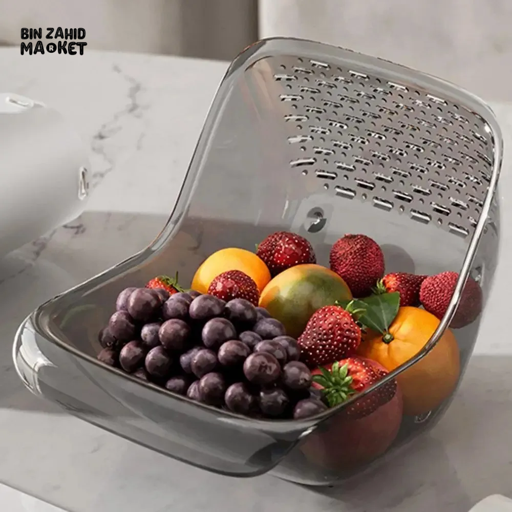 MULTIFUNCTIONAL SINK DRAIN BASKET – VEGETABLE WASHING & FRUIT DRAINING BOWL