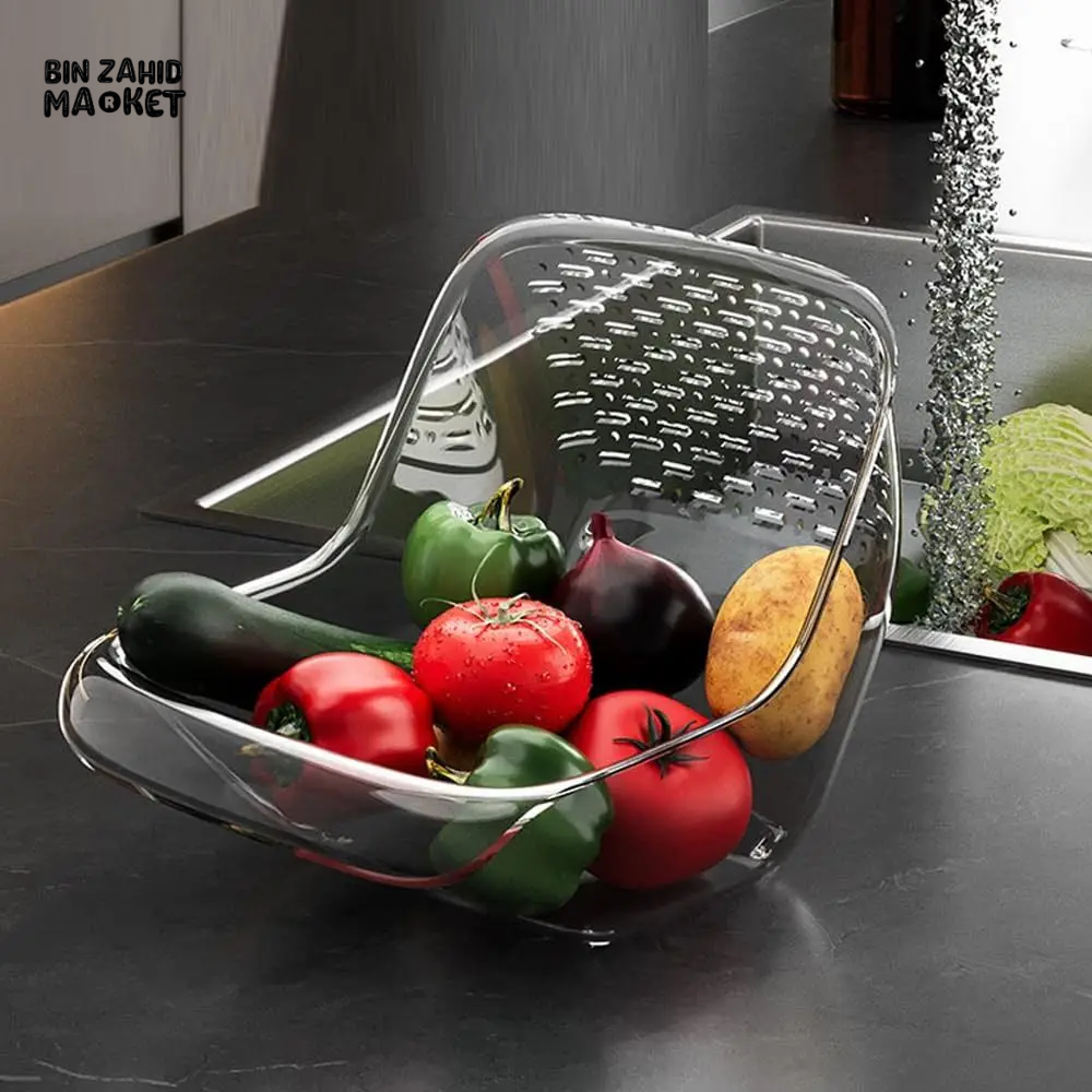 MULTIFUNCTIONAL SINK DRAIN BASKET – VEGETABLE WASHING & FRUIT DRAINING BOWL