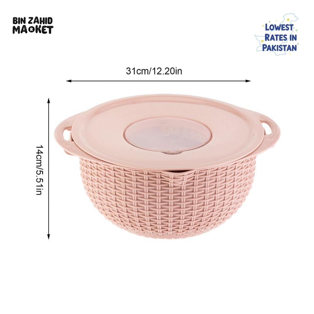 MULTIFUNCTIONAL STAINLESS STEEL STRAINER & DRAIN BASKET BOWL SET