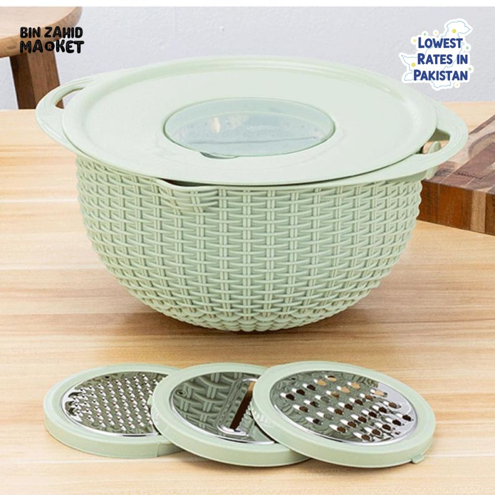 MULTIFUNCTIONAL STAINLESS STEEL STRAINER & DRAIN BASKET BOWL SET