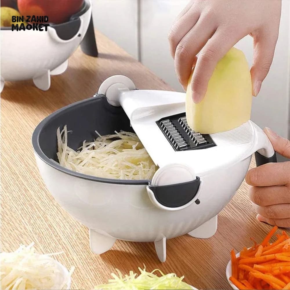 MULTIFUNCTIONAL VEGETABLE CUTTER WITH DRAIN BASKET