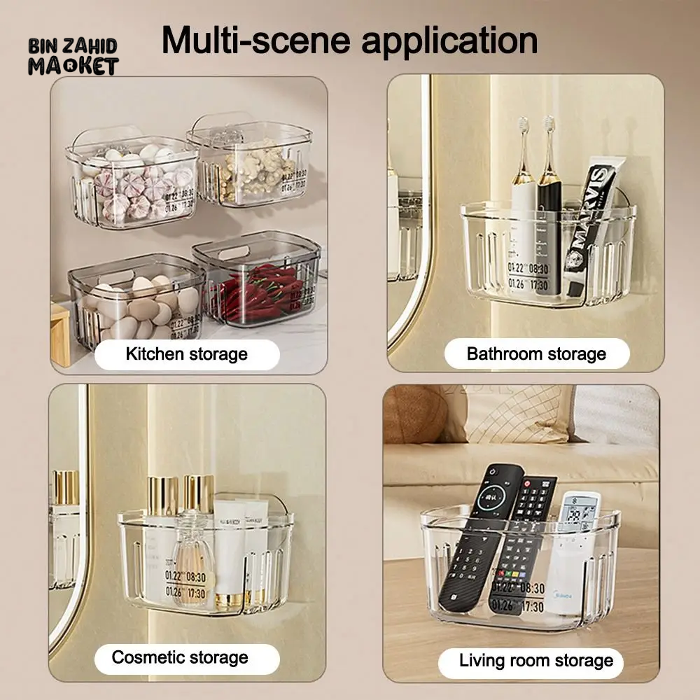 MULTIFUNCTIONAL WALL-MOUNTED STORAGE BASKET – PLASTIC DURABLE SPACE-SAVING VEGETABLE ORGANIZER