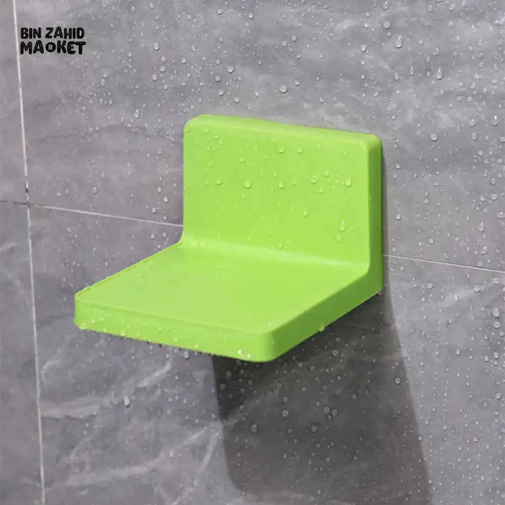 MULTIFUNCTIONAL WALL STORAGE RACK – NO-DRILL ADHESIVE SHELF FOR SOAP SPONGE KEYS & REMOTES