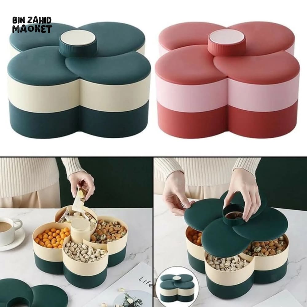 MULTIPLE COMPARTMENTS ROTATING DRY FRUIT TRAY