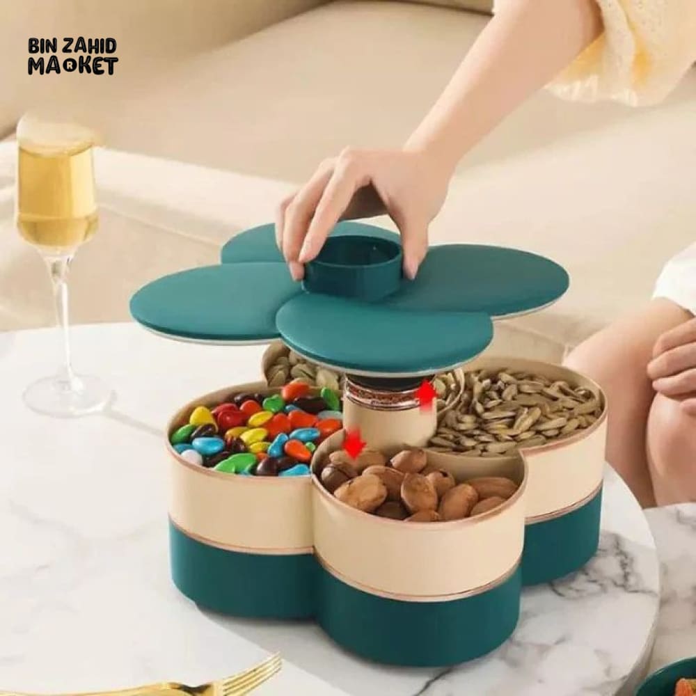 MULTIPLE COMPARTMENTS ROTATING DRY FRUIT TRAY