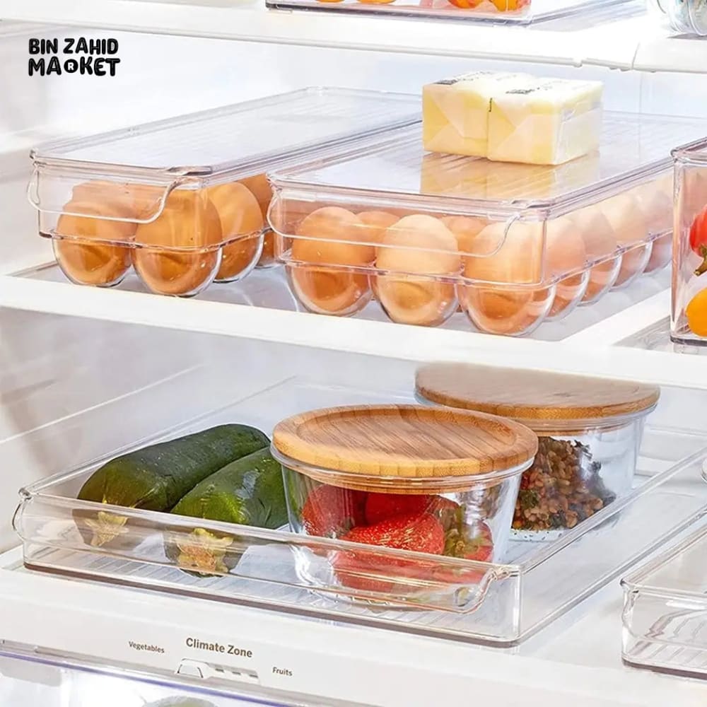 MULTIPLE GRIDS EGG STORAGE BOX WITH LID