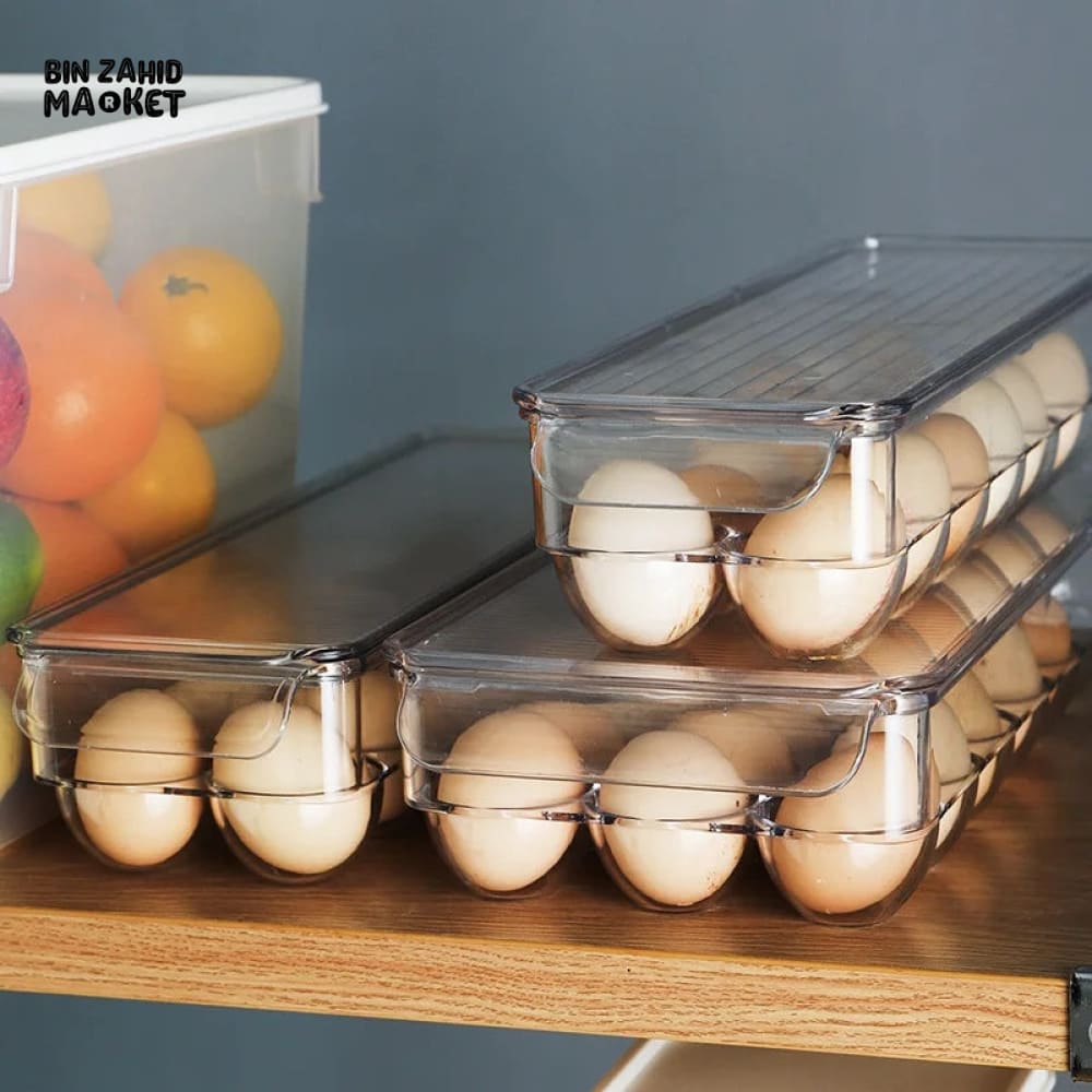 MULTIPLE GRIDS EGG STORAGE BOX WITH LID