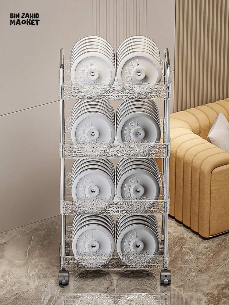 MULTIPLE LAYERS ACRYLIC MADE STORAGE CART WITH WHEELS