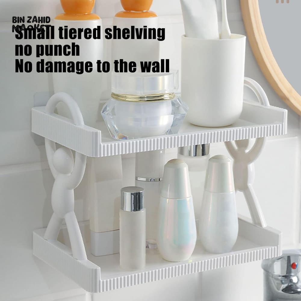 MULTIPURPOSE 2 LAYERS WALL STORAGE SHELF