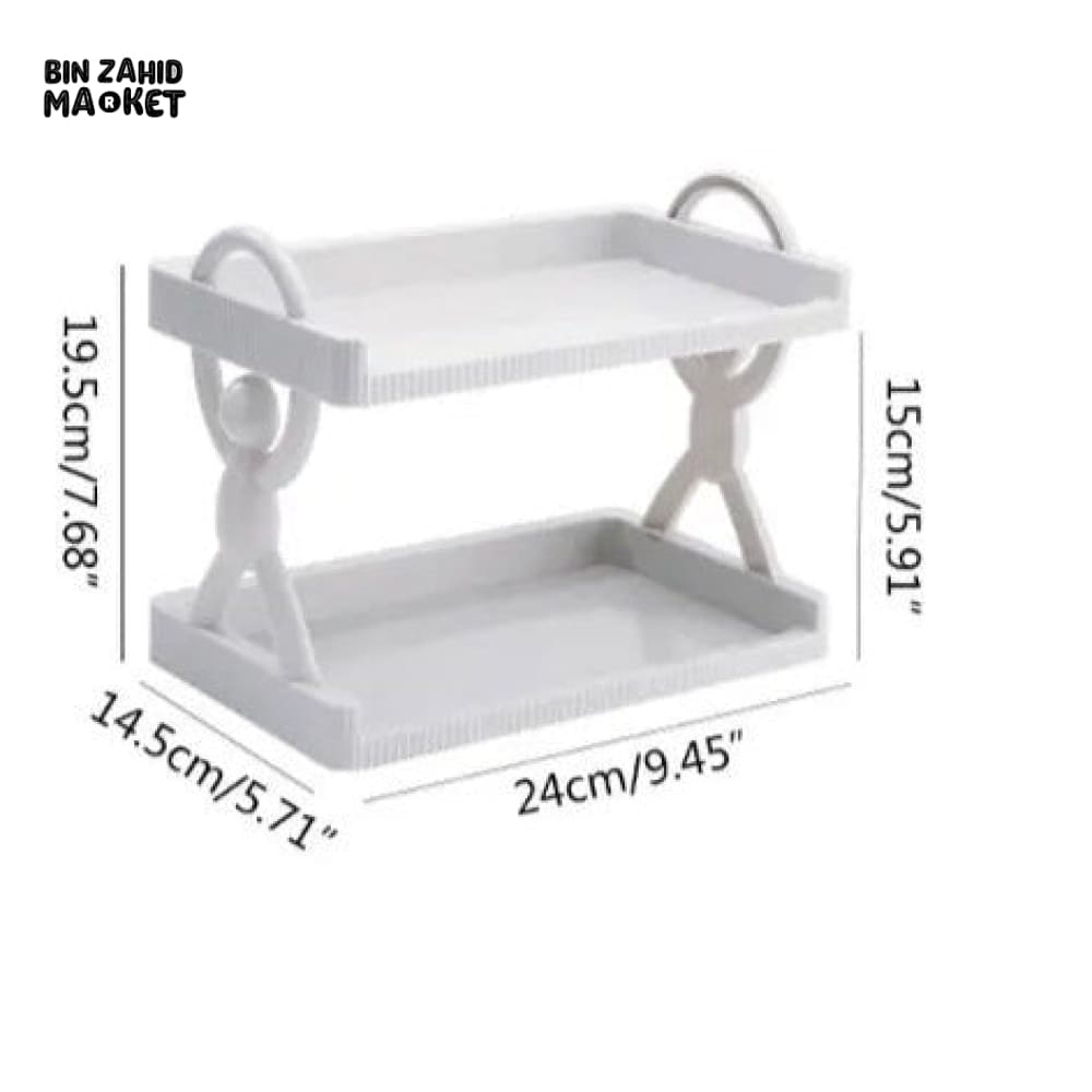 MULTIPURPOSE 2 LAYERS WALL STORAGE SHELF