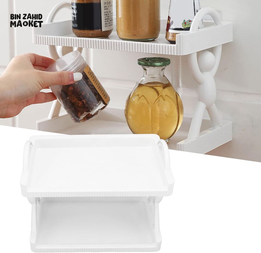 MULTIPURPOSE 2 LAYERS WALL STORAGE SHELF