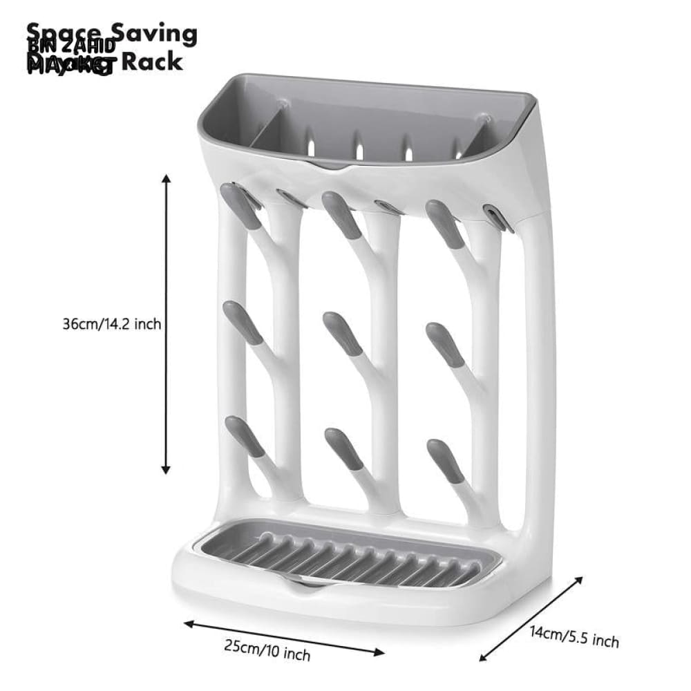 MULTIPURPOSE BABY BOTTLE & CUP DRYING RACK – HANGING DRYING STAND SPACE SAVING ORGANIZER
