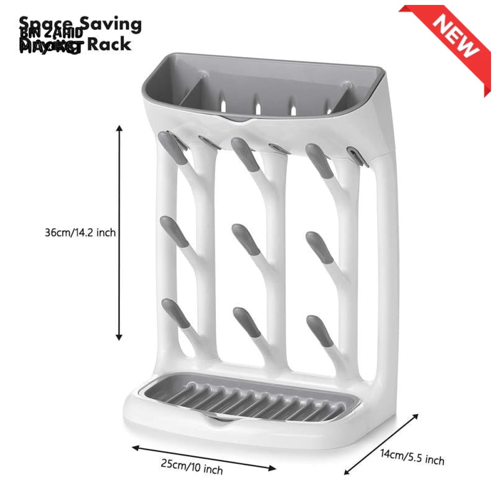 MULTIPURPOSE BABY BOTTLE & CUP DRYING RACK – HANGING DRYING STAND SPACE SAVING ORGANIZER